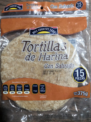 tortilla de harina con salvado