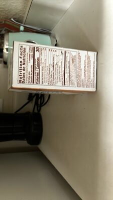 Hazelnut coffee creamer front packaging