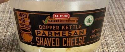 Copper kettle Parmesan Shaved Cheese front packaging