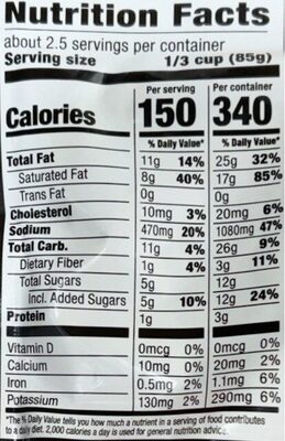 Heb cooking sauce panang curry nutrition facts table