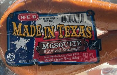 Made in Texas mesquite Smoked Sausage
