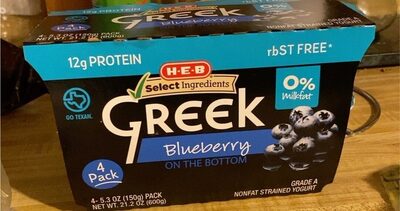 greek blueberry yogurt front packaging