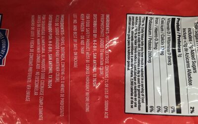 Country Style Hash Brown ingredients label