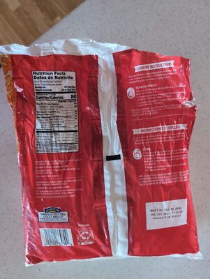 Country Style Hash Brown nutrition facts table