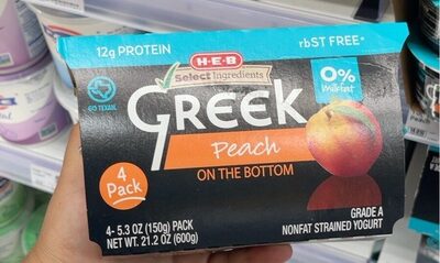 Greek peach yogurt