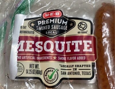 HEB PREMIUM MESQUITE SMOKED SAUSAGE