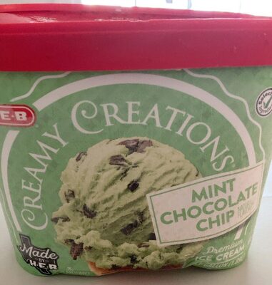 Mint chocolate chip creamy creation front packaging