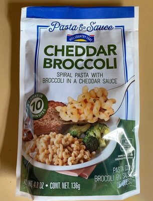 Pasta and sauce cheddar broccoli