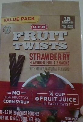 Fruit Twists (Strawberry Flavored)