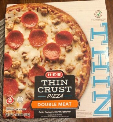 Thin Crust Pizza Double Meat front packaging