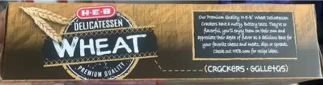 Wheat crackers front packaging
