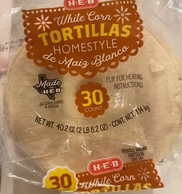 White corn tortillas homestyle