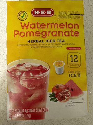 Watermelon Pomegranate Herbal Iced Tea