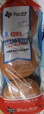 Texas size hamburger buns front packaging