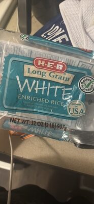 White Long Grain Enriched Rice front packaging