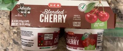 Blended cherry low fat yogurt