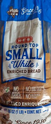Round top small white enriched bread