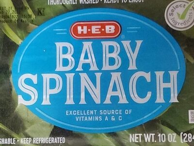 Baby spinach front packaging