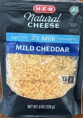 Natural Cheese 2% Mild Cheddar front packaging