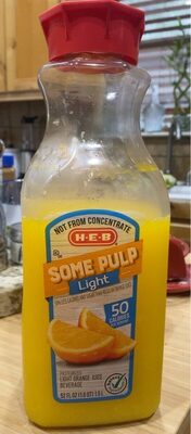 H-E-B Some Pulp Orange Juice front packaging