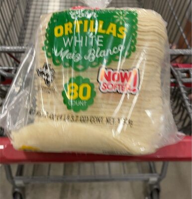 Corn tortillas white front packaging