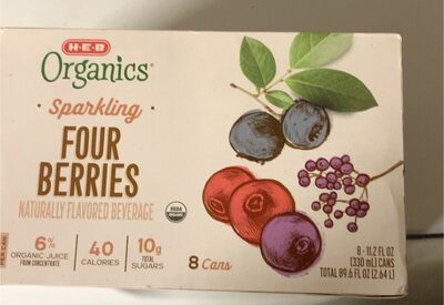 Sparkling Four Berries Beverage front packaging