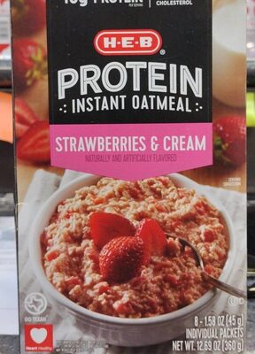 Protein instant oatmeal strawberries and cream