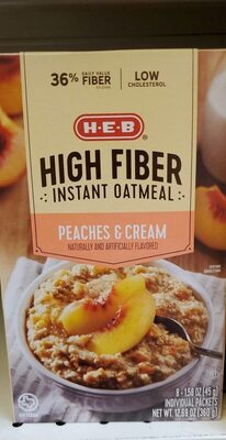 High Fiber Instant Oatmeal peaches and cream