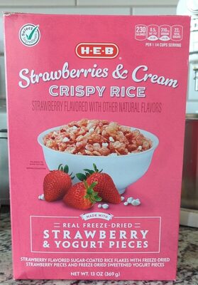 Strawberries and Cream Crispy Rice