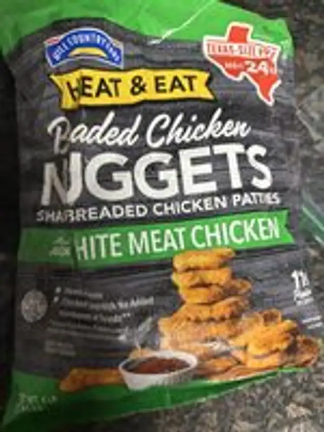 Breaded chicken nuggets