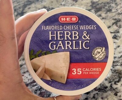 Flavored Cheese Wedges Herb & Garlic