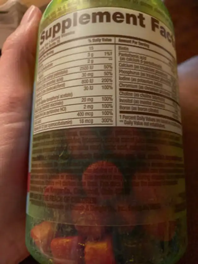 Unknown ingredients label