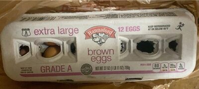 Grade A Extra Large Fresh Brown Eggs front packaging