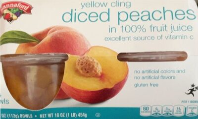 diced peaches in fruit juice