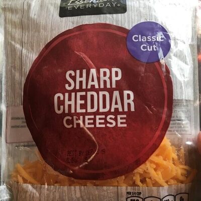 Shredded sharp cheddar cheese