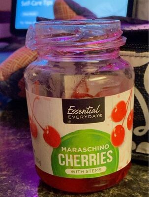 Maraschino cherries with stems