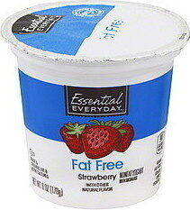 Strawberry nonfat yogurt with sucralose front packaging