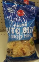 Round bite size tortilla chips