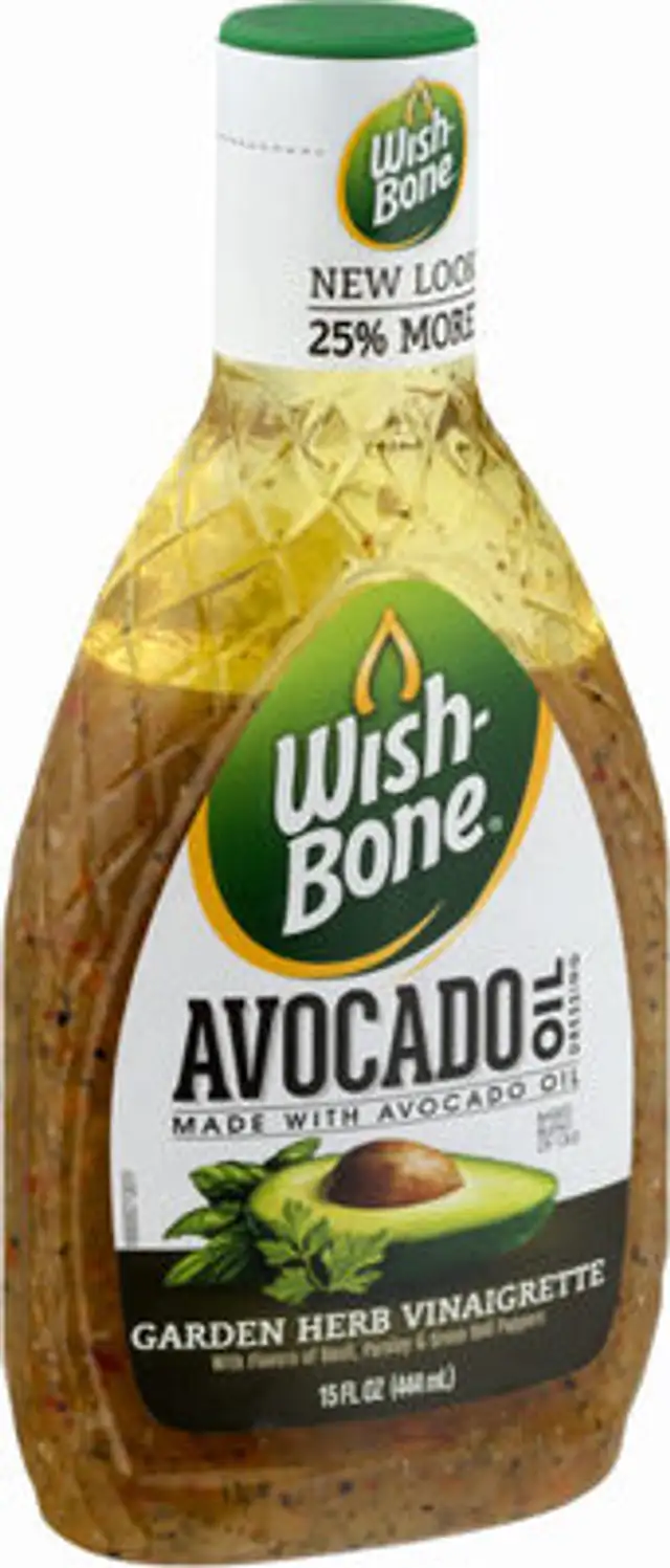 Avocado oil blend garden herb vinaigrette dressing front packaging