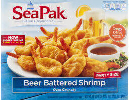 Crunchy Beer Battered Shrimp front packaging