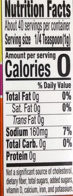 Con Azafran nutrition facts table
