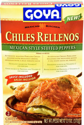 Mexican Style Stuffed Peppers Rellenos front packaging