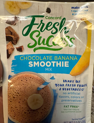 Concord foods, smoothie mix, chocolate banana