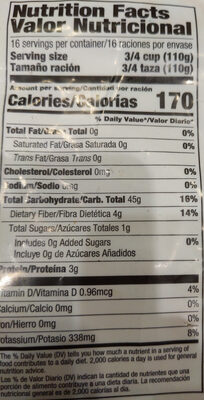 Publix Cassava, Yuca nutrition facts table