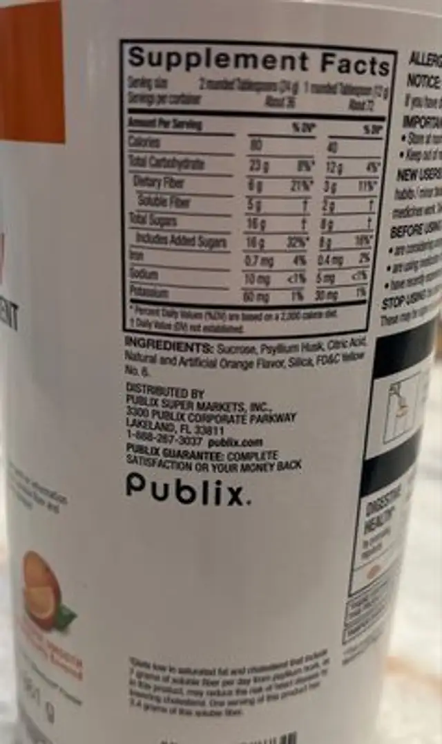 Finertherapy ingredients label