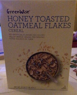 Honey toasted oatmeal flakes cereal