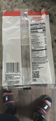 Sharp Cheddar Cheese nutrition facts table