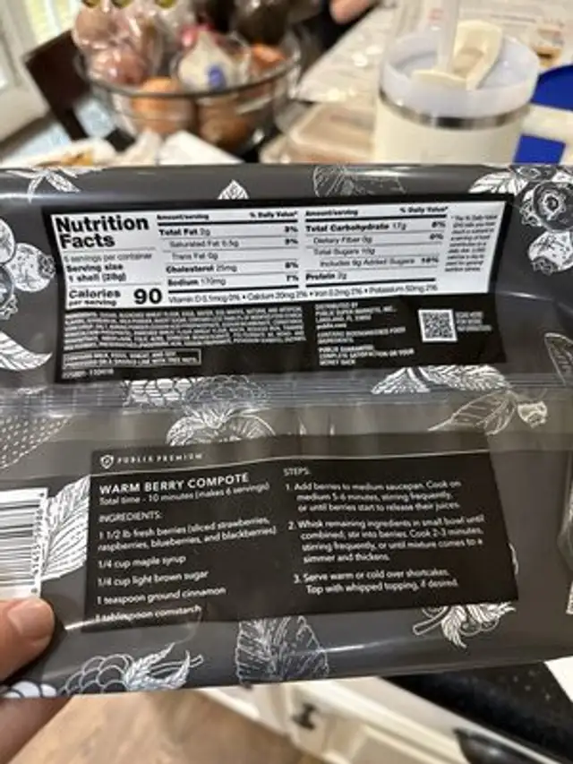 Dessert Shells - Shortcake nutrition facts table