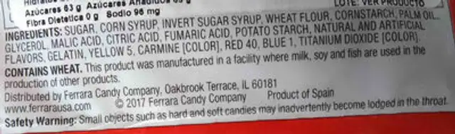 Troll! Twisted sour brite crawlers minis ingredients label