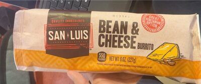 San luis bean & cheese burrito